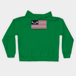 Antler American Flag Kids Hoodie